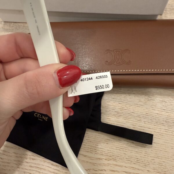 Celine Triomphe White Sunglasses