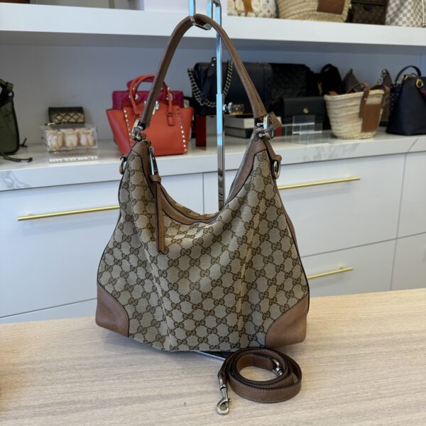 Gucci Miss GG Hobo GG Canvas with Leather Small