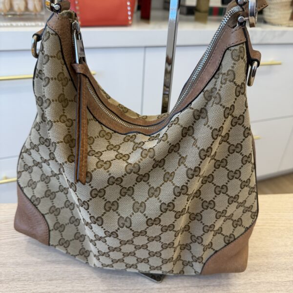 Gucci Miss GG Hobo GG Canvas with Leather Small
