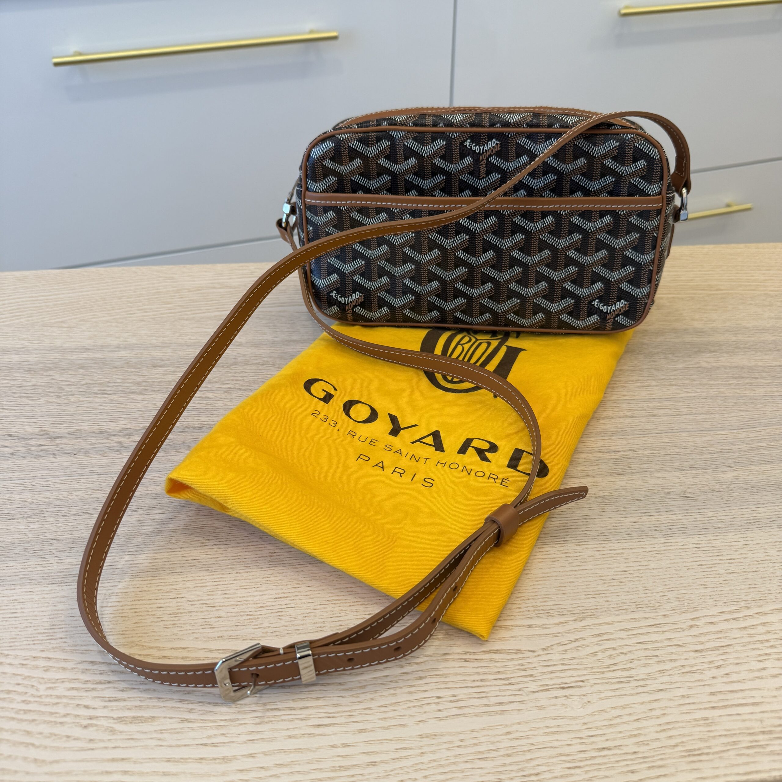 Goyard Goyardine Sac Cap Vert Black and Tan