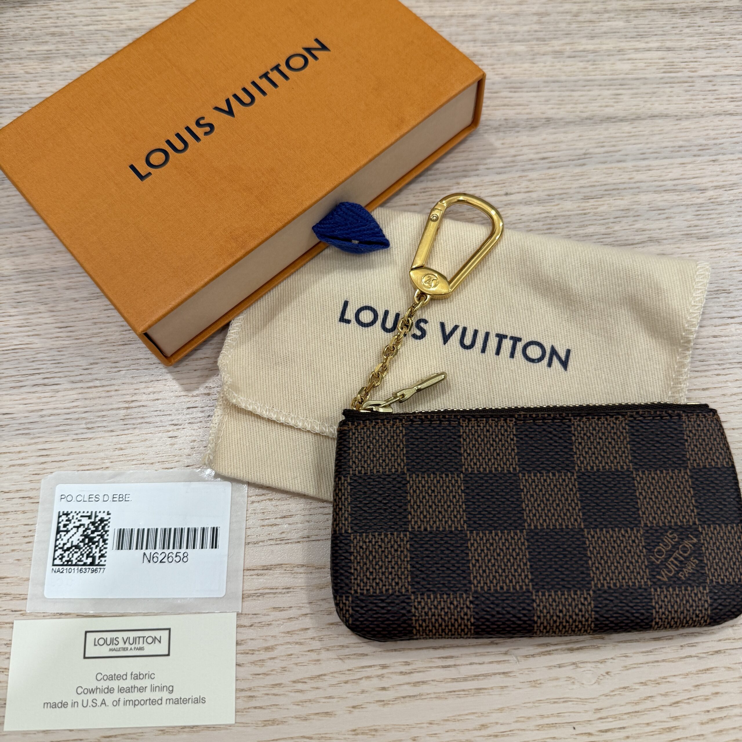 Louis Vuitton Damier Ebene Key Pouch Cles