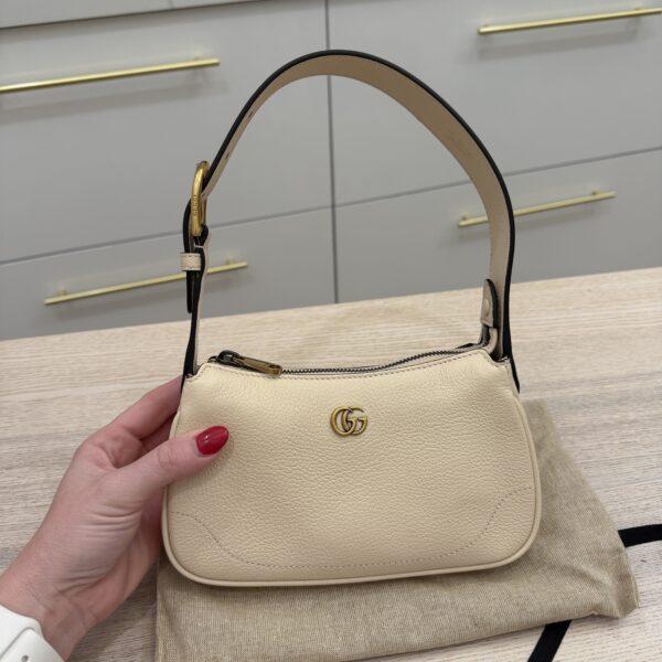Gucci Goatskin Mini Aphrodite Shoulder Bag Cream