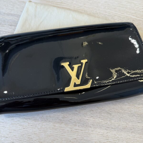 Louis Vuitton Patent Louise Clutch Black