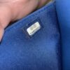 Chanel Lambskin Chevron Boy Wallet On Chain WOC Blue Light Gold Hardware