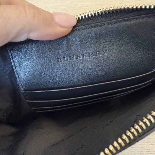 Burberry Multicolor House Check Peyton Convertible Clutch Black