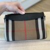 Burberry Multicolor House Check Peyton Convertible Clutch Black