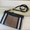 Burberry Multicolor House Check Peyton Convertible Clutch Black