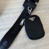 Prada Re-Nylon Saffiano Re-Edition 2000 Double Zip Crossbody Bag Black