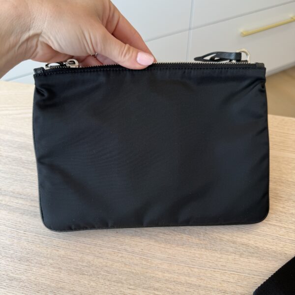 Prada Re-Nylon Saffiano Re-Edition 2000 Double Zip Crossbody Bag Black