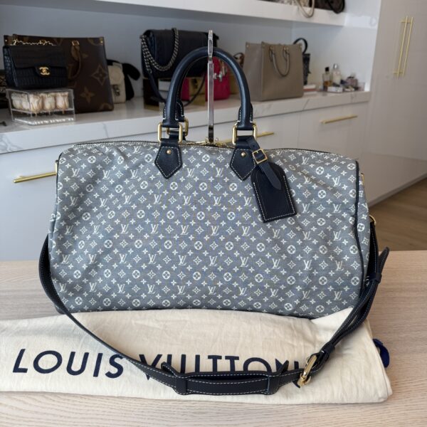 Louis Vuitton Encre Monogram Idylle Canvas Speedy Voyage 45 Travel Bag