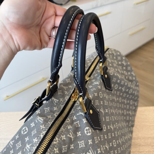 Louis Vuitton Encre Monogram Idylle Canvas Speedy Voyage 45 Travel Bag