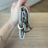 Christian Dior Metallic Silver Lambskin Wallet on Chain