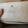 Christian Dior Metallic Silver Lambskin Wallet on Chain