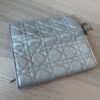 Christian Dior Metallic Silver Lambskin Wallet on Chain