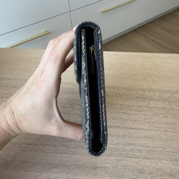 Christian Dior Saddle Flap Wallet Trotter Canvas
