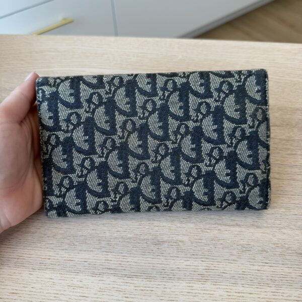 Christian Dior Saddle Flap Wallet Trotter Canvas