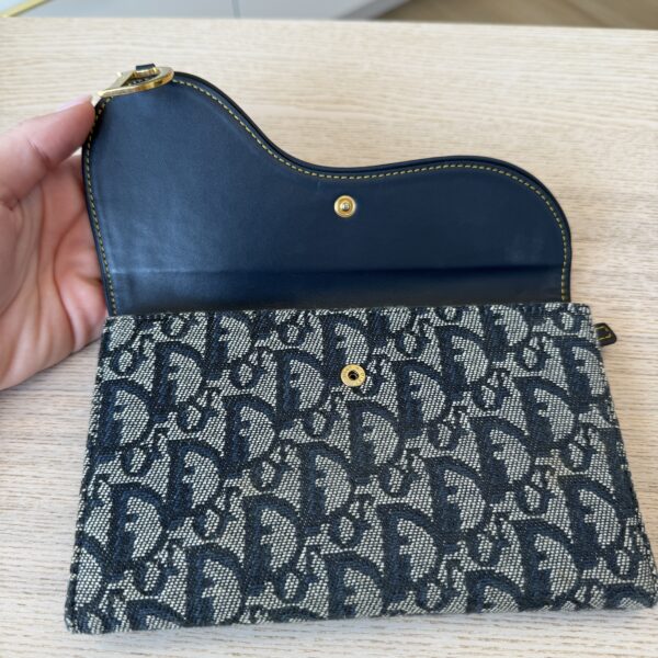 Christian Dior Saddle Flap Wallet Trotter Canvas