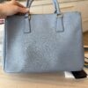 Prada Light Blue Saffiano Lux Leather Small Tote Bag