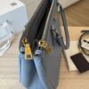 Prada Light Blue Saffiano Lux Leather Small Tote Bag