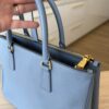 Prada Light Blue Saffiano Lux Leather Small Tote Bag