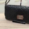 Chanel Lambskin Boy Accordion Flap Bag Black Silver Hardware