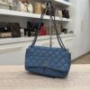 Chanel Wild Stich Twin Pocket Single Flap Blue Palladium Hardware