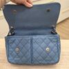 Chanel Wild Stich Twin Pocket Single Flap Blue Palladium Hardware