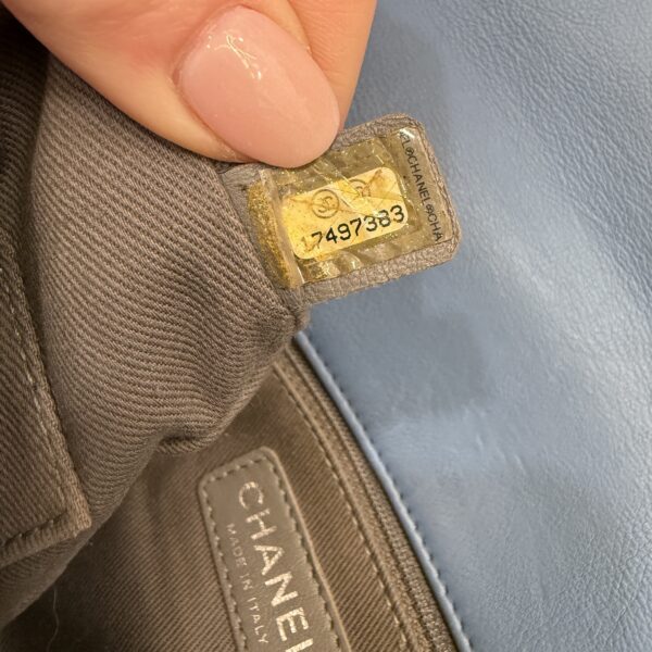 Chanel Wild Stich Twin Pocket Single Flap Blue Palladium Hardware