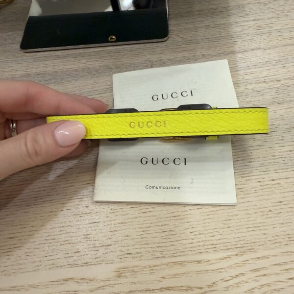 Gucci Textured Dollar Calfskin Web Small Diana Tote Bag Green