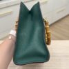 Gucci Textured Dollar Calfskin Web Small Diana Tote Bag Green