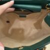 Gucci Textured Dollar Calfskin Web Small Diana Tote Bag Green