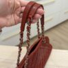 Chanel Red Crinkles Calfskin Leather Just Mademoiselle Bowling Bag