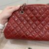 Chanel Red Crinkles Calfskin Leather Just Mademoiselle Bowling Bag