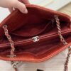 Chanel Red Crinkles Calfskin Leather Just Mademoiselle Bowling Bag
