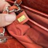 Chanel Red Crinkles Calfskin Leather Just Mademoiselle Bowling Bag