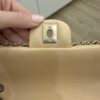 Chanel Chanel Beige Crumpled Calfskin Medium Chain All Over Flap Bag Beige Gold Hardware