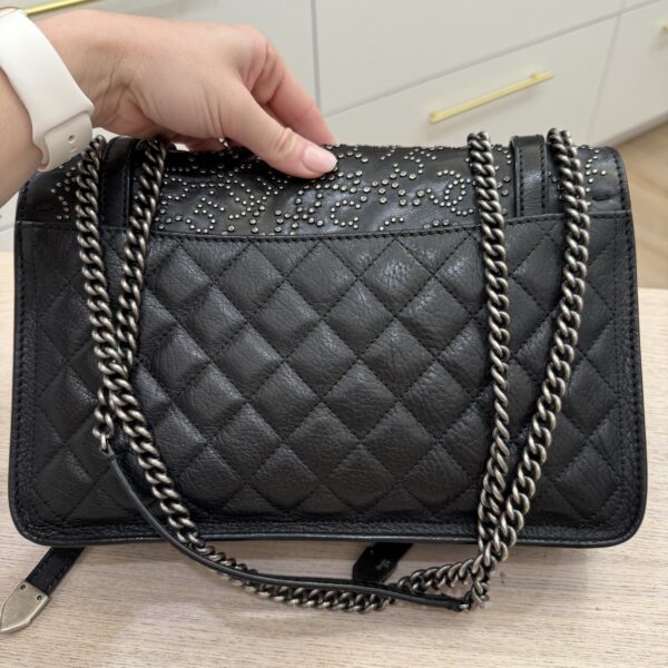 Chanel Paris-Dallas Flap Messenger Bag Quilted Studded Leather Medium