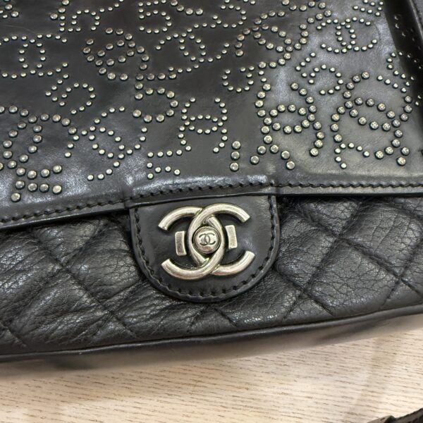 Chanel Paris-Dallas Flap Messenger Bag Quilted Studded Leather Medium