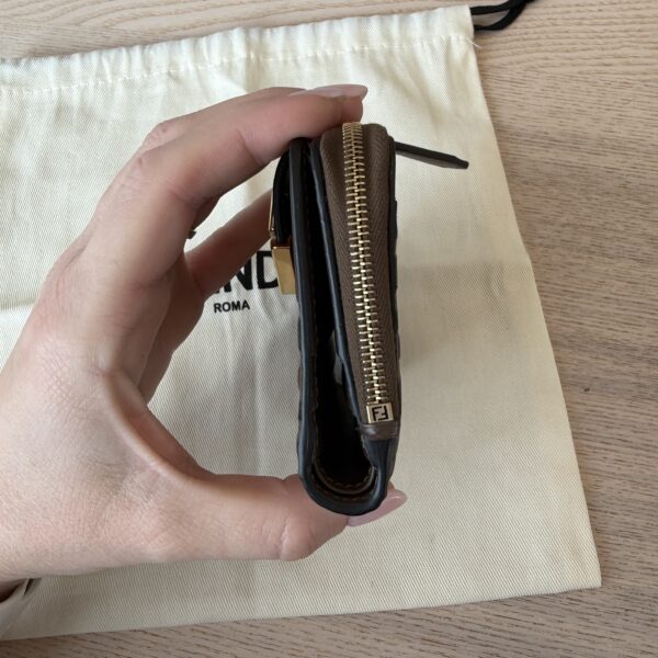 Fendi FF Diamonds Wallet Brown and black FF leather wallet