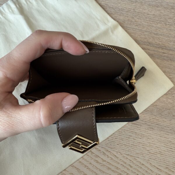 Fendi FF Diamonds Wallet Brown and black FF leather wallet