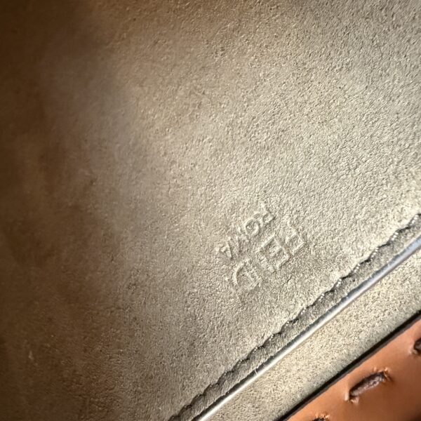 Fendi Sunshine Small Black Leather Shopper Tan