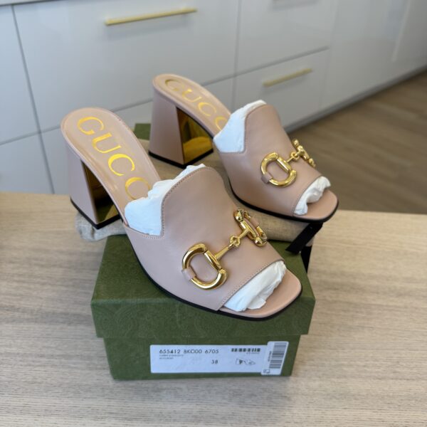 Gucci Horsebit Pink Block Heel Size 38