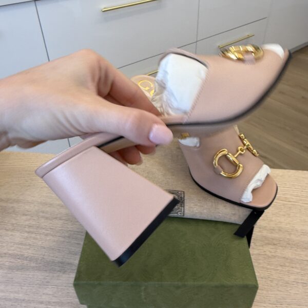 Gucci Horsebit Pink Block Heel Size 38
