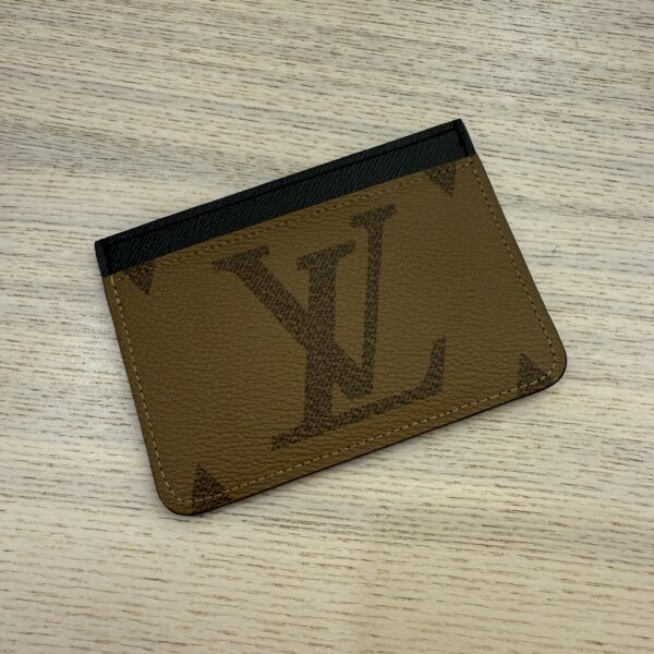Louis Vuitton Reverse Monogram Side Up Card Holder $415