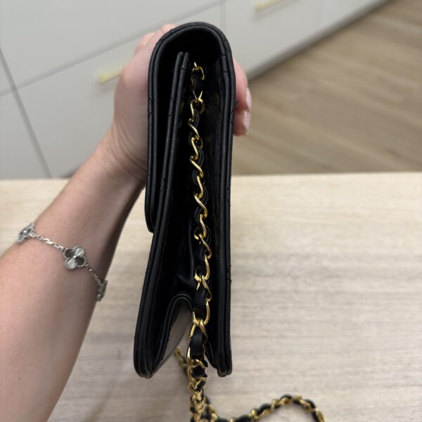 Chanel Black 24K Gold Classic Single Flap Black (Vintage)
