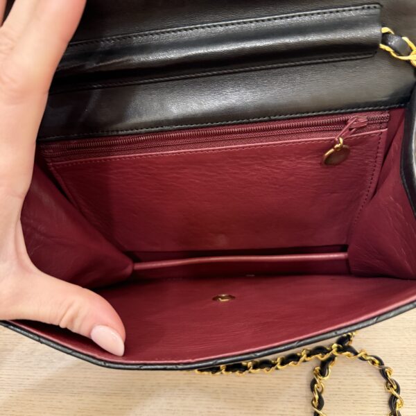 Chanel Black 24K Gold Classic Single Flap Black (Vintage)