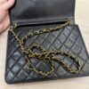 Chanel Black 24K Gold Classic Single Flap Black (Vintage)