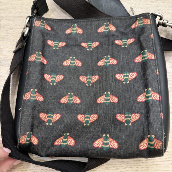Gucci GG Supreme Monogram Web Messenger Bag Black Multicolor