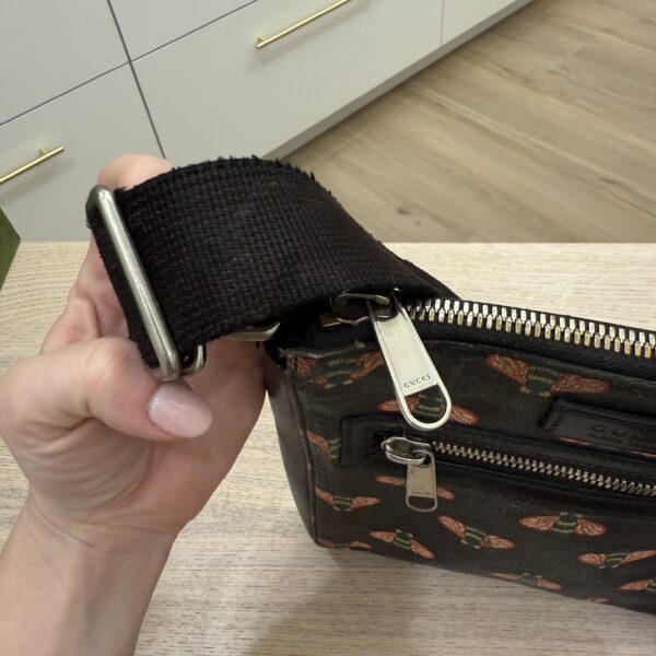 Gucci GG Supreme Monogram Web Messenger Bag Black Multicolor