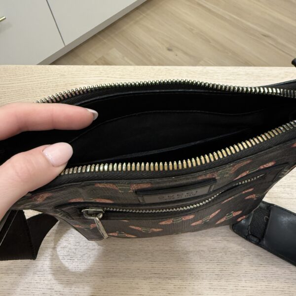 Gucci GG Supreme Monogram Web Messenger Bag Black Multicolor